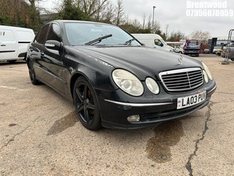 Location: Brentwood - 2003 MERCEDES E220 CDI AVANTGARDE AUTO 4 Door Saloon REG: LA03PUV, Keys: No, MOT Expiry date: 11/06/2025, 2148 Diesel, 5 Speed Auto Diesel, Former Keepers: 8