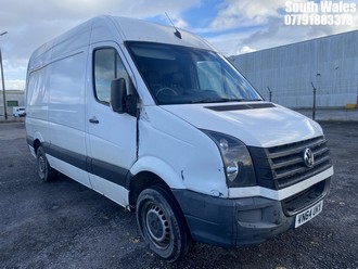 Location: South Wales - 2014 VOLKSWAGEN CRAFTER CR35 TDI Panel Van REG: VN64UKX, Keys: No, MOT Expiry date: 07-11-2025, 1968 Diesel, 6 Speed Manual Diesel, Former Keepers: 3