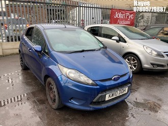 Location: Hayes - 2010 FORD FIESTA EDGE 5 Door Hatchback REG: KW10DOH, Keys: No, MOT Expiry date: 25/10/2025, 1242 Petrol, 5 Speed Manual Petrol, Former Keepers: 5