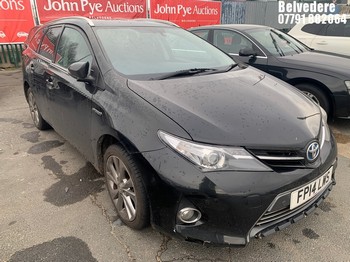 Location: BELVEDERE - 2014 TOYOTA AURIS EXCEL VVT-I CVT Estate REG: FP14LWS, 1797cc Hybrid Electric, Variable 1 Speed Auto Petrol/E, Former Keepers: 3, Keys: No, MOT: Expiry date06.05.2026