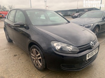Location: Belvedere - 2009 VOLKSWAGEN GOLF SE TSI 5 DOOR HATCHBACK REG: RV59YDT, 1390cc PETROL, 6 SPEED MANUAL PETROL, Former Keepers: 4, Keys: No, MOT Expiry date: 28.01.2026
