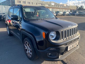 Location: Belvedere - 2016 JEEP RENEGADE LONGITUDE M-JET Estate REG: AJ16EHO, Keys: No, MOT Expiry date: 27.01.2026, 1598 Diesel, 6 Speed Manual Diesel, Former Keepers: 2