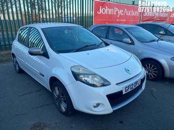 Location: Belvedere - 2012 RENAULT CLIO DYNAMIQUE TOMTOM 16V 5 Door Hatchback REG: GF12OPJ, Keys: No, MOT Expiry date: 31/05/2025, 1149 Petrol, 5 Speed Manual Petrol, Former Keepers: 3