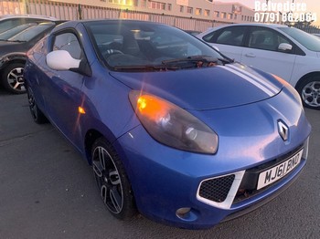 Location: Belvedere - 2011 RENAULT WIND ROADSTER GORDINI Convertible REG: MJ61BNO, Keys: No, MOT Expiry date: 15.06.2023, 1149 Petrol, 5 Speed Manual Petrol, Former Keepers: 6