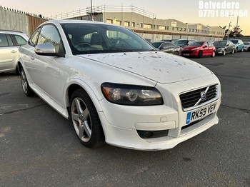 Location: Belvedere - 2009 VOLVO C30 R-DESIGN 3 Door Hatchback REG: RK59VEV, Keys: No, MOT Expiry date: 22.10.2025, 1596 Petrol, 5 Speed Manual Petrol, Former Keepers: 4