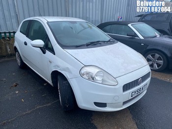 Location: Belvedere - 2009 FIAT GRANDE PUNTO ACTIVE 77 3 Door Hatchback REG: GY59KTT, Keys: No, MOT Expiry date: 25.03.2025, 1368 Petrol, 5 Speed Manual Petrol, Former Keepers: 6
