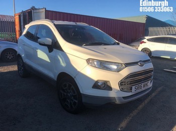 Location: Edinburgh - 2016 FORD ECOSPORT TITANIUM TDCI 5 Door Hatchback REG: SR16WHC, Keys: No, MOT Expiry date: 02/07/2025, 1499 Diesel, 5 Speed Manual Diesel, Former Keepers: 3