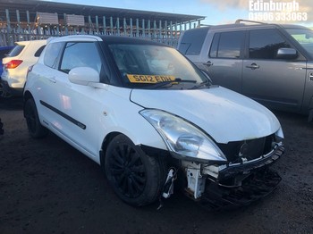 Location: Edinburgh - 2012 SUZUKI SWIFT SZ3 ATTITUDE 3 Door Hatchback REG: SG12EDH, Keys: No, MOT Expiry date: 08/12/2024, 1242 Petrol, 5 Speed Manual Petrol, Former Keepers: 4