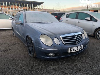 Location: Edinburgh - 2007 MERCEDES E320 CDI SPORT AUTO Estate REG: KV07CZL, Keys: No, MOT Expiry date: 08/12/2022, 2987 Diesel, 7 Speed Auto Diesel, Former Keepers: 4