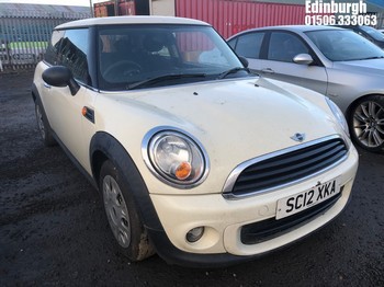 Location: Edinburgh - 2012 MINI FIRST 3 Door Hatchback REG: SC12XKA, Keys: No, MOT Expiry date: 27/08/2025, 1598 Petrol, 6 Speed Manual Petrol, Former Keepers: 4