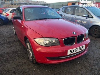 Location: Edinburgh - 2010 BMW 116I SPORT 3 Door Hatchback REG: SX51TES, Keys: No, MOT Expiry date: 06/11/2025, 1995 Petrol, 6 Speed Manual Petrol, Former Keepers: 9