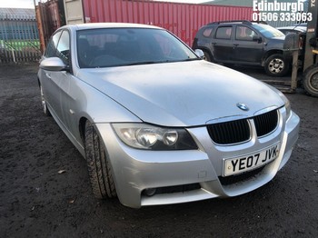 Location: Edinburgh - 2007 BMW 320I M SPORT 4 Door Saloon REG: YE07JVK, Keys: No, MOT Expiry date: 31/03/2025, 1995 Petrol, 6 Speed Manual Petrol, Former Keepers: 13
