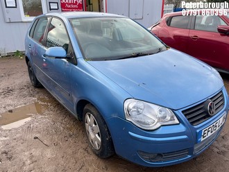Location: Peterborough - 2005 VOLKSWAGEN POLO S 64 5 Door Hatchback REG: EF05LJV, Keys: No, MOT Expiry date: 23/10/2024, 1198 Petrol, 5 Speed Manual Petrol, Former Keepers: 7