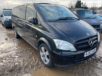 Location: Peterborough - 2012 MERCEDES-BENZ VITO 116 CDI TRAVELINER Van With Side Windows REG: RJ62ABO, Keys: No, MOT Expiry date: 16/09/2025, 2143 Diesel, AUTO, Former Keepers: 8