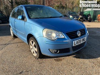 Location: Brentwood - 2008 VOLKSWAGEN POLO MATCH 80 AUTO 5 Door Hatchback REG: LA08RWL, Keys: No, MOT Expiry date: 28.07.2025, 1390 Petrol, 6 Speed Auto Petrol, Former Keepers: 7
