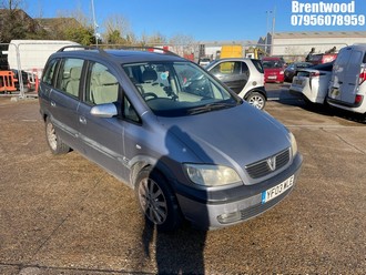 Location: Brentwood - 2003 VAUXHALL ZAFIRA ELEGANCE 16V MPV REG: YF03WLE, Keys: No, MOT Expiry date: 26/12/2025, 1796 Petrol, 5 Speed Manual Petrol, Former Keepers: 7