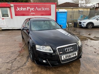Location: Hull - 2008 AUDI A6 S LINE LE MANS QUATT A 4 Door Saloon REG: LD58FPX, Keys: No, MOT Expiry date: 20/10/2025, 2969 Diesel, 6 Speed Auto Diesel, Former Keepers: 12