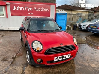 Location: Hull - 2008 MINI COOPER CLUBMAN Estate REG: MJ08NTV, Keys: No, MOT Expiry date: 22/02/2025, 1598 Petrol, 6 Speed Manual Petrol, Former Keepers: 9