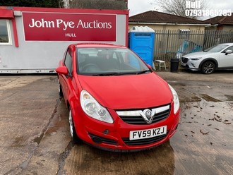 Location: Hull - 2009 VAUXHALL CORSA ACTIVE 3 Door Hatchback REG: FV59KZJ, Keys: No, MOT Expiry date: 13/02/2026, 1229 Petrol, 5 Speed Manual Petrol, Former Keepers: 6
