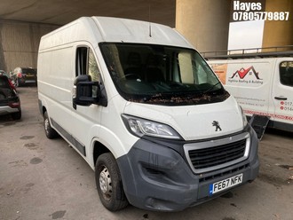 Location: Hayes - 2018 PEUGEOT BOXER 335 L2H2 BLUE HDI Panel Van REG: FE67NFK, Keys: Yes, MOT Expiry date: 19/03/2026, 1997 Diesel, 6 Speed Manual Diesel, Former Keepers: 2