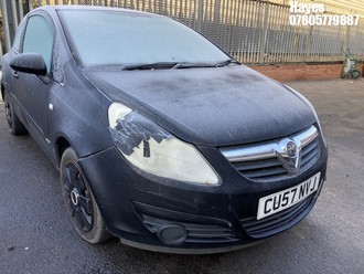 Location: Hayes - 2007 VAUXHALL CORSA CLUB 3 Door Hatchback REG: CU57NVJ, Keys: No, MOT Expiry date: 29/01/2025, 1229 Petrol, 5 Speed Manual Petrol, Former Keepers: 3