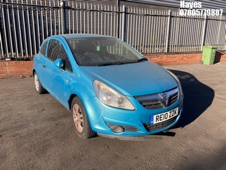Location: Hayes - 2010 VAUXHALL CORSA ENERGY 3 Door Hatchback REG: RE10ZZK, Keys: No, MOT Expiry date: 25/11/2025, 1229 Petrol, 5 Speed Manual Petrol, Former Keepers: 6
