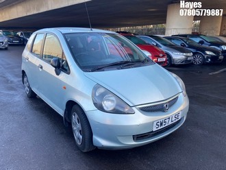 Location: Hayes - 2008 HONDA JAZZ S 5 Door Hatchback REG: SW57LSE, Keys: No, MOT Expiry date: 18/05/2026, 1246 Petrol, 5 Speed Manual Petrol, Former Keepers: 7