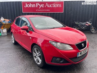 Location: Stapleford - 2011 SEAT IBIZA CHILL 5 Door Hatchback REG: ML11DGY, Keys: Yes, MOT Expiry date: 10/04/2026, 1390 Petrol, 5 Speed Manual Petrol, Former Keepers: 3