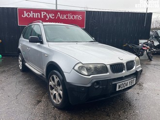 Location: Stapleford - 2004 BMW X3 SPORT AUTO Estate REG: WO04YBT, Keys: Yes, MOT Expiry date: 13/03/2026, 2494 Petrol, 5 Speed Auto Petrol, Former Keepers: 1