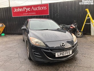 Location: Stapleford - 2010 MAZDA 3 TS2 5 Door Hatchback REG: LP10FFE, Keys: Yes, MOT Expiry date: 08/09/2026, 1598 Petrol, 5 Speed Manual Petrol, Former Keepers: 4