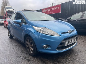 Location: Stapleford - 2009 FORD FIESTA ZETEC 96 5 Door Hatchback REG: BN59XBE, Keys: Yes, MOT Expiry date: 02/02/2026, 1388 Petrol, 5 Speed Manual Petrol, Former Keepers: 6