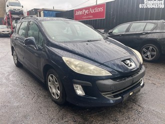 Location: Stapleford - 2009 PEUGEOT 308 S SW HDI 110 Estate REG: WV59UDJ, Keys: Yes, MOT Expiry date: 26/11/2025, 1560 Diesel, 6 Speed Manual Diesel, Former Keepers: 3