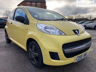 Location: Nottingham - 2010 PEUGEOT 107 URBAN LITE 3 DOOR HATCHBACK REG: CE10JWN, 998cc PETROL, 5 SPEED MANUAL PETROL, Former Keepers: 3, Keys: Yes, MOT Expiry date: 04/12/2025