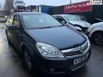 Location: Stapleford - 2008 VAUXHALL ASTRA DESIGN 5 Door Hatchback REG: KT08MWC, Keys: Yes, MOT Expiry date: 02/03/2026, 1598 Petrol, 5 Speed Manual Petrol, Former Keepers: 5