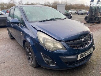 Location: Manchester - 2012 VAUXHALL CORSA SXI AC 5 Door Hatchback REG: DU12XCL, 1229cc Petrol, 5 Speed Manual Petrol, Former Keepers: 7, Keys: No, MOT Expiry date: 27/12/2025