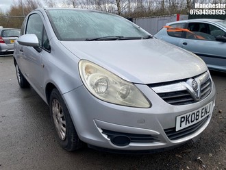 Location: Manchester - 2008 VAUXHALL CORSA LIFE 3 Door Hatchback REG: PK08ENJ, 1229 Petrol, 5 Speed Manual Petrol, Former Keepers: 8, Keys: No, MOT Expiry date: 12/09/2025