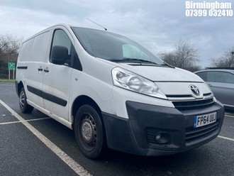 Location: Birmingham - 2014 TOYOTA PROACE 1200 L2H1 HDI PANEL VAN REG: FP64UUJ, 1997CC DIESEL, 6 SPEED MANUAL DIESEL, Former Keepers: 2, Keys: Yes, MOT Expiry date: 10/01/2026