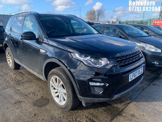 Location: Belvedere - 2017 LAND ROVER DISCOVERY SPORT SE TECH T ESTATE REG: LF67XLZ, 1999cc DIESEL, 6 SPEED MANUAL DIESEL, Former Keepers: 0, Keys: Yes, MOT Expiry date: 29.09.2026