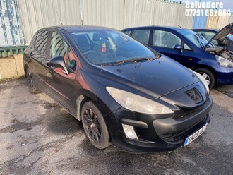 Location: Belvedere - 2009 PEUGEOT 308 VERVE 5 Door Hatchback REG: SK09ULT, Keys: No, MOT Expiry date: 16/06/2025, 1598 Petrol, 5 Speed Manual Petrol, Former Keepers: 7