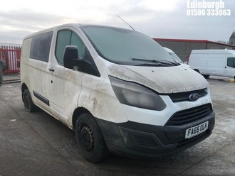 Location: Edinburgh - 2016 FORD TRANSIT CUSTOM 290 ECO-TE Panel Van REG: FA65OLM, Keys: No, MOT Expiry date: 24/01/2025, 2198 Diesel, 6 Speed Manual Diesel, Former Keepers: 3