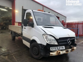 Location: Edinburgh - 2013 MERCEDES-BENZ SPRINTER 313 CDI Dropside Lorry REG: KY63BYM, Keys: No, MOT Expiry date: 26/11/2025, 2143 Diesel, 6 Speed Manual Diesel, Former Keepers: 4