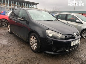 Location: Edinburgh - 2011 VOLKSWAGEN GOLF S BLUEMOTION TDI 5 Door Hatchback REG: FV11LHP, Keys: No, MOT Expiry date: 29/11/2024, 1598 Diesel, 5 Speed Manual Diesel, Former Keepers: 4