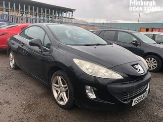 Location: Edinburgh - 2011 PEUGEOT 308 SE CC HDI Convertible REG: KS60BYZ, Keys: No, MOT Expiry date: 08/01/2025, 1560 Diesel, 6 Speed Manual Diesel, Former Keepers: 5