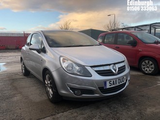 Location: Edinburgh - 2011 VAUXHALL CORSA SXI 3 Door Hatchback REG: SA11OUO, Keys: No, MOT Expiry date: 20/10/2026, 1229 Petrol, 5 Speed Manual Petrol, Former Keepers: 7