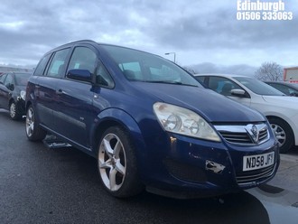 NOTE: ATF Registered Buyers ONLY - Location: Edinburgh - 2008 VAUXHALL ZAFIRA LIFE MPV REG: ND58JFY, Keys: No, MOT Expiry date: 05/10/2024, 1598 Petrol, 5 Speed Manual Petrol, Former Keepers: 4