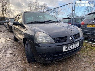 Location: Mitcham - 2003 RENAULT CLIO EXPRESSION 16V 5 Door Hatchback REG: SG03UCU, Keys: No, MOT Expiry date: 06/01/2026, 1149 Petrol, 5 Speed Manual Petrol, Former Keepers: 6