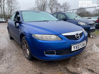 Location: Mitcham - 2007 MAZDA 6 TS2 5 Door Hatchback REG: YX07OAU, Keys: No, MOT Expiry date: 14/12/2025, 1999 Petrol, 6 Speed Manual Petrol, Former Keepers: 7