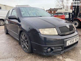 Location: Nottingham - 2006 SKODA FABIA VRS TDI PD 130 5 Door Hatchback REG: LV56VEH, Keys: No, MOT Expiry date: 01/10/2024, 1896 Diesel, 6 Speed Manual Diesel, Former Keepers: 7