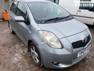 Location: Peterborough - 2007 TOYOTA YARIS T SPIRIT 5 Door Hatchback REG: YP07VGM, Keys: No, MOT Expiry date: 30/04/2026, 1296 Petrol, 5 Speed Manual Petrol, Former Keepers: 5