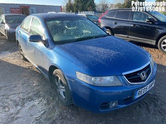 Location: Peterborough - 2005 HONDA ACCORD VTEC SE AUTO 4 Door Saloon REG: RE05AWP, Keys: No, MOT Expiry date: 26/03/2026, 1998 Petrol, 5 Speed Auto Petrol, Former Keepers: 9